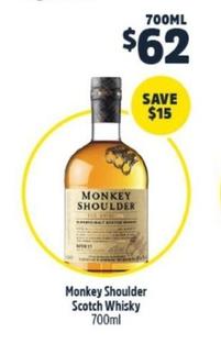Scotch Whisky offers at $62 in BWS