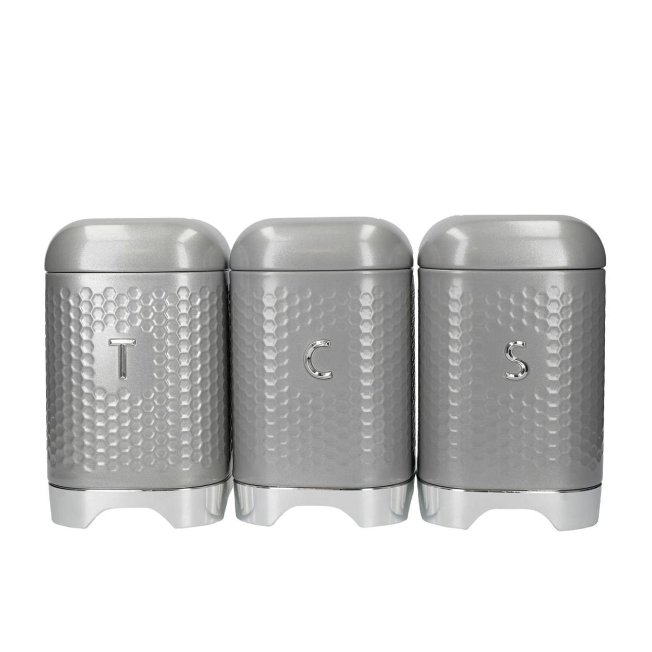 Kitchen Craft Lovello Canister Set of 3 Grey offers at $39.95 in Kitchen Warehouse