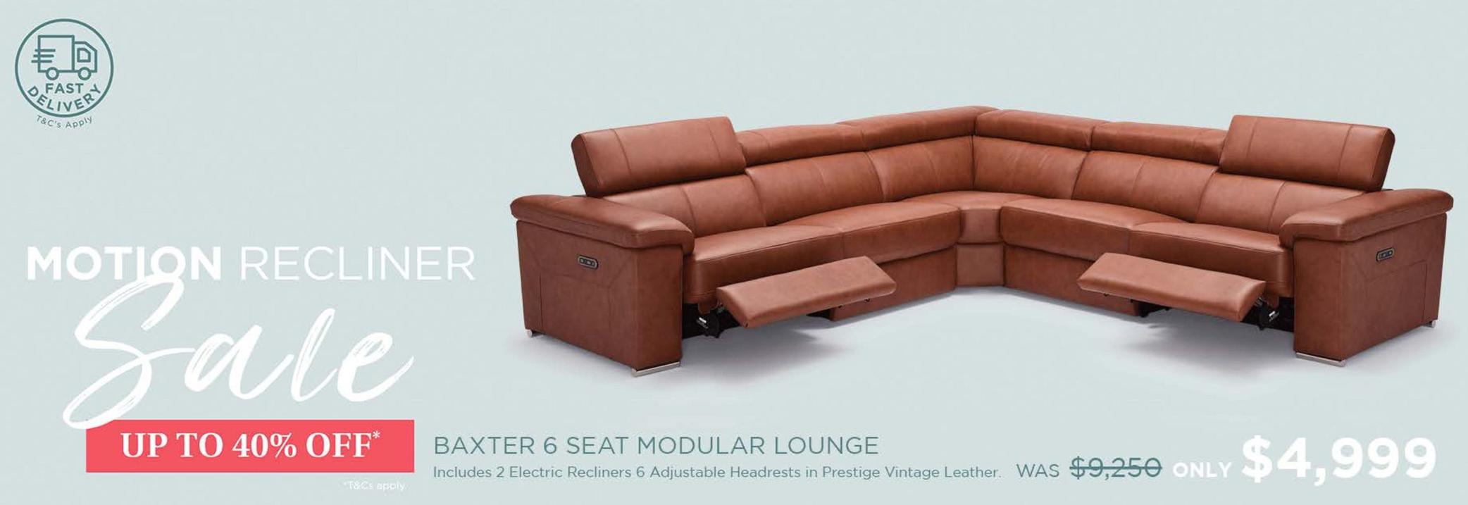 Baxter - 6 Seat Modular Lounge offers at $4999 in Adriatic Furniture