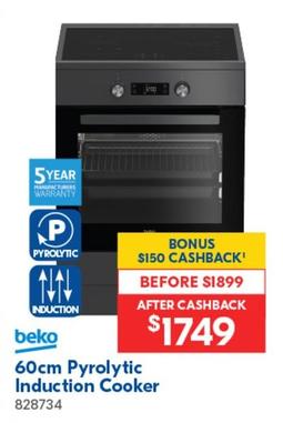 Beko - 60cm Pyrolytic Induction Cooker offers at $1749 in Betta