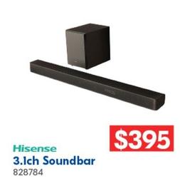Hisense - 3.1ch Soundbar offers at $395 in Betta