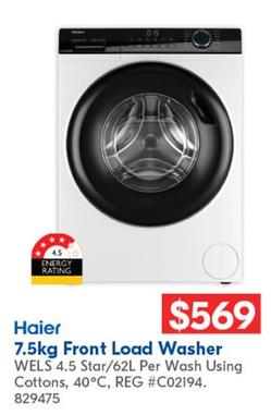 Haier - 7.5kg Front Load Washer offers at $569 in Betta