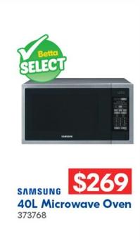 Samsung - 40l Microwave Oven offers at $269 in Betta