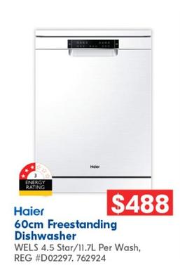 Haier - 60cm Freestanding Dishwasher offers at $488 in Betta
