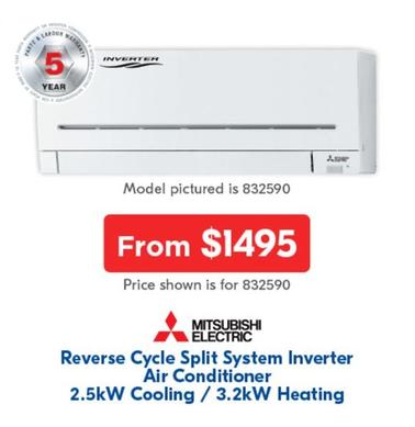 Mitsubishi - Reverse Cycle Split System Inverter Air Conditioner offers at $1495 in Betta