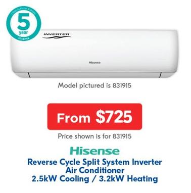 Hisense - Reverse Cycle Split System Inverter Air Conditioner offers at $725 in Betta
