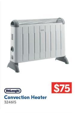 Delonghi - Convection Heater offers at $75 in Betta