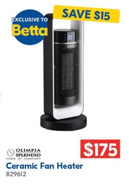 Olimpia Splendid - Ceramic Fan Heater offers at $175 in Betta