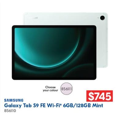Samsung - Galaxy Tab S9 Fe Wi-fi+ 6gb/128gb Mint offers at $745 in Betta