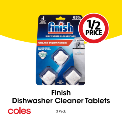 Finish Dishwasher Cleaner Tablets offers at $5.75 in Coles