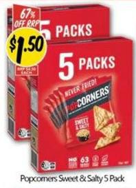 Popcorners - Sweet & Salty 5 Pack offers at $1.5 in NQR