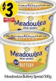 Meadowlea - Buttery Spread 500g offers at $3 in NQR