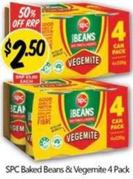 Spc - Baked Beans & Vegemite 4 Pack offers at $2.5 in NQR