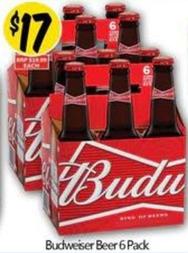 Budweiser - Beer 6 Pack offers at $17 in NQR