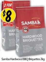 Samba - Hardwood Bbq Briquettes 2kg offers at $8 in NQR