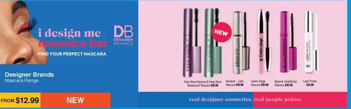 Designer Brands - Mascara Range offers at $12.99 in Chempro