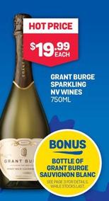Grant Burge - Sparkling Nv Wines 750ml offers at $19.99 in Bottlemart