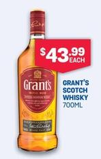 Grant's - Scotch Triple With Whisky 700ml offers at $43.99 in Bottlemart