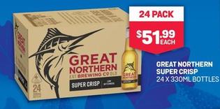 Great Northern - Super Crisp 24 X 330ml Bottles offers at $51.99 in Bottlemart