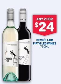 Devil's Lair - Fifth Leg Wines 750ml offers at $24 in Bottlemart