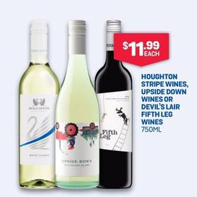 Houghton - Stripe Wines, Upside Down Wines Or Devil's Lair Fifth Leg Wines 750ml offers at $11.99 in Bottlemart