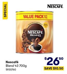 Nescafe - Blend 43 700g offers at $26.5 in BIG W