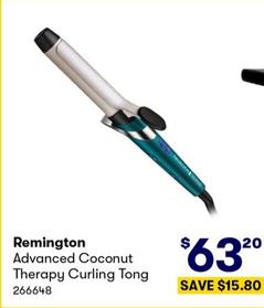 Remington -  Advanced Coconut Therapy Curling Tong offers at $63.2 in BIG W
