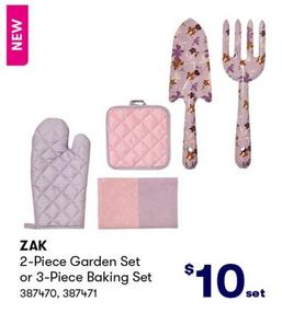 Zak - 2-Piece Garden Set Or 3-Piece Baking Set offers at $10 in BIG W