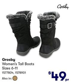 Grosby - Women’s Tall Boots Sizes 6-11 offers at $49 in BIG W