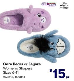 Care Bears - Eeyore Women’s Slippers Sizes 6-11 offers at $15 in BIG W