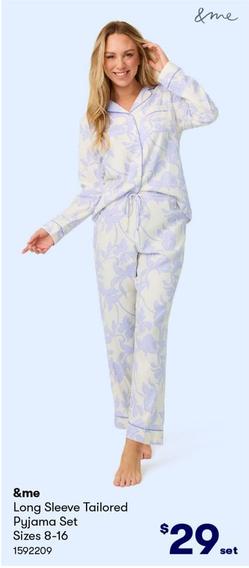 &me - Long Sleeve Tailored Pyjama Set offers at $29 in BIG W