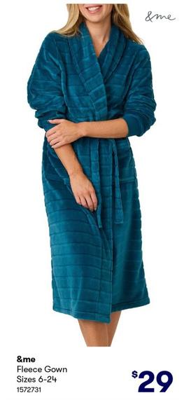 &me - Fleece Gown Sizes 6-24 offers at $29 in BIG W