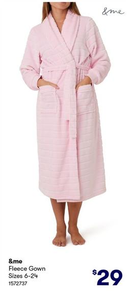 &me - Fleece Gown Sizes 6-24 offers at $29 in BIG W