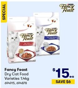 Fancy Feast - Dry Cat Food Varieties 1.4kg offers at $15 in BIG W