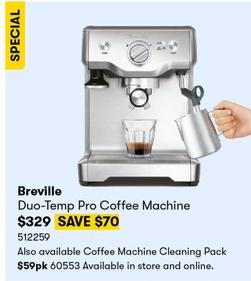 Breville - Duo-Temp Pro Coffee Machine offers at $329 in BIG W