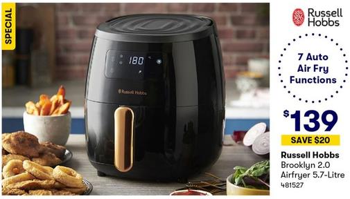 Russell Hobbs - Brooklyn 2.0 Airfryer 5.7-Litre offers at $139 in BIG W