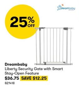 Dreambaby - Liberty Security Gate with Smart Stay-Open Feature offers at $36.75 in BIG W