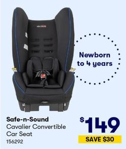 Safe-n-Sound - Cavalier Convertible Car Seat offers at $149 in BIG W