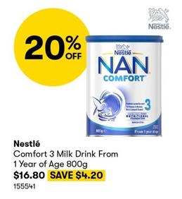 Nestlé - Comfort 3 Milk Drink From 1 Year of Age 800g offers at $16.8 in BIG W