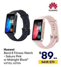 Huawei - Band 8 Fitness Watch - Sakura Pink or Midnight Black offers at $89 in BIG W