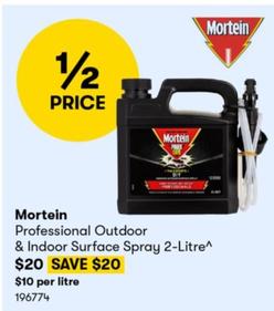 Mortein - Professional Outdoor & Indoor Surface Spray 2-Litre offers at $20 in BIG W