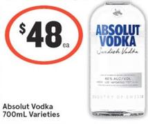 Vodka offers at $48 in IGA Liquor