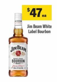 Jim Beam - White Label Bourbon offers at $47 in Liquorland