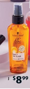 Schwarzkopf - Extra Care Daily Oil Elixir 100ml offers at $8.99 in ALDI
