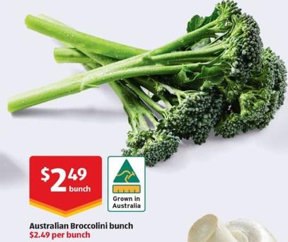 Australian Broccolini Bunch  offers at $2.49 in ALDI