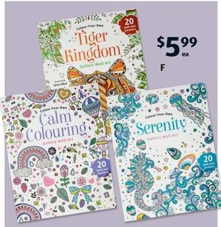 Adult Colouring Books offers at $5.99 in ALDI