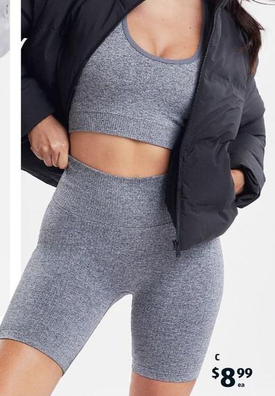 Women’s Fitness Crop Top Or Shorts offers at $8.99 in ALDI