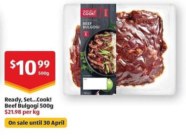 Ready, Set…cook! - Beef Bulgogi 500g offers at $10.99 in ALDI