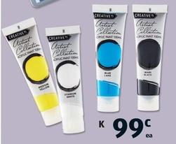 Acrylic Paints 100ml offers at $0.99 in ALDI