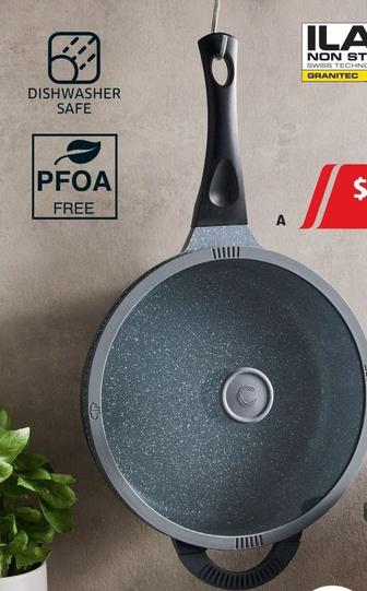 Cast Aluminium Pot Or Frypan 28cm With Lid offers at $34.99 in ALDI